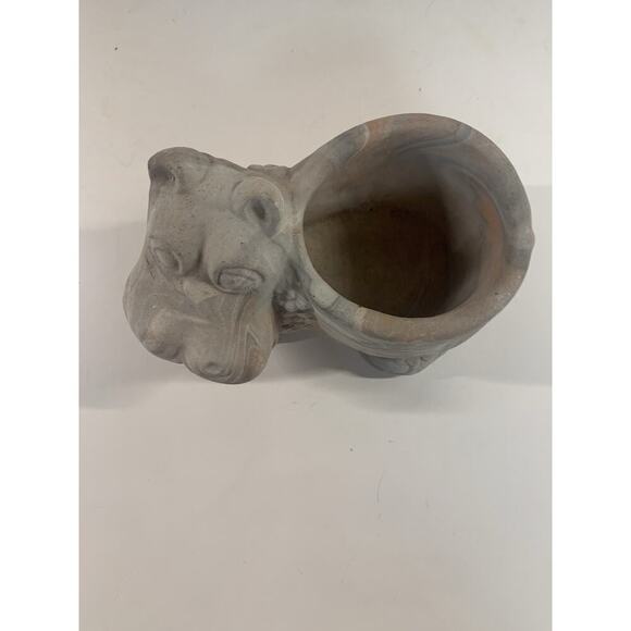 House Hippo Light Terracotta Swirl Sandstone Planter - Picture 3 of 8